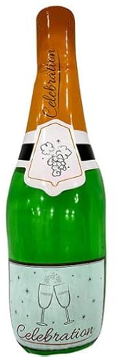 Bottiglie gonfiabili per champagne, 60 cm, giganti, decorazioni per feste, anniversario di matrimonio, 21° compleanno, addio al celibato, addio al nubilato, accessori per travestimenti