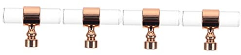 TOVINANNA 4stücke Förmige -möbelgriffe Für Schränke Pull-handles Roségold Für Und Kommoden Transparent Und Langlebig