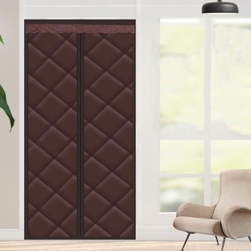 Eingangstür Türen Kälteschutz und Wärmeschutz im Winter Wärmeschutzvorhang Magnet Türen Thermo Türvorhang Kälteschutz für Haustür Wärmeschutzvorhang (105 x 205 cm)