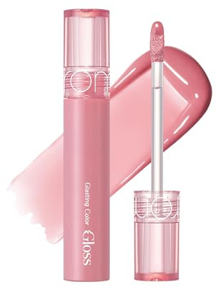 rom&nd Glasting Color Gloss (NEW) 6 ColorsㅣGlänzender Lipgloss für voller wirkende Lippen, Plumping Finish, Volumizer lippenㅣ4g 0.14oz (01 PEONY BALLET, 4g (1er Pack))