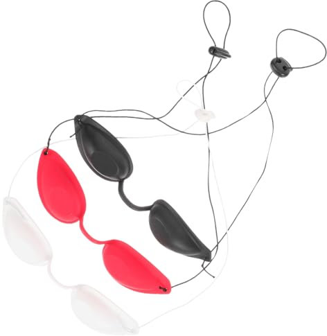 LALAFINA Masque de Sommeil Léger en Tpu 3 Pièces Protection UV pour Yeux, pour Thérapie et Randonnée, Confort et Sécurité Assurés