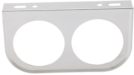 Yctze Support de Compteur de Voiture, Panneau de Jauge à 2 Trous, Jauge Métallique 2-1/16 Pouces 52MM, Tableau de Bord Universel en Métal pour Montage de Compteur de Voiture (SILVER)