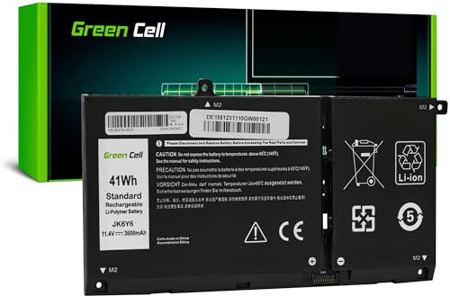 Green Cell Akku JK6Y6 für Dell Inspiron 13 5300 5301 14 5401 5402 5408 5409 7406 Silver 15 5501 5502 5505 5508 Latitude 3120 3510 Vostro Laptop (3600mAh 11.4V Schwarz)