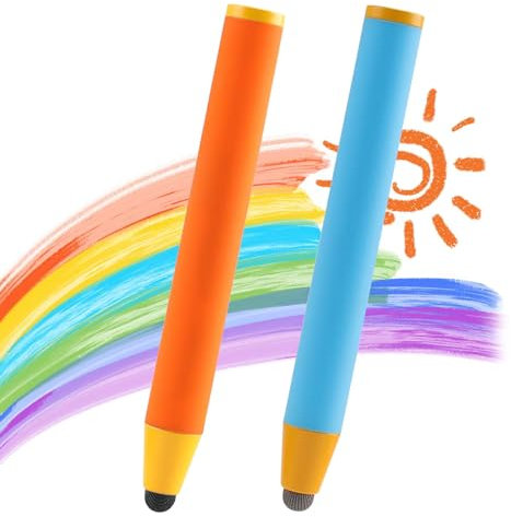 Penna Touch, Penne Touch Capacitive Universali, Penna Stilo, Confezione da 2 Penne per Tablet per Gomma Touchscreen, per Tutti i Telefoni iOS e Android e Tablet, iPhone iPad Edition