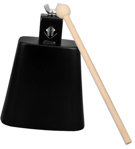 Abaodam Schwarze Metall-kuhglocke Für Schlagzeug-set Zubehör Tragbares Percussion-instrument Robust Und Vielseitig Einsetzbar Für Musikliebhaber Und Veranstaltungen