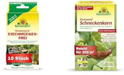 Neudorff Neudomück Stechmücken-Frei – Effektive Bekämpfung & Ferramol Schneckenkorn. Zuverlässiger und schneller Schneckenschutz