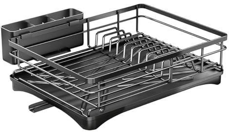 Secador de platos, soporte para lavavajillas – Soporte para encimera de cocina | Soporte de vajilla multifuncional para el mostrador de la cocina, resistente al óxido y secado para utensilios de