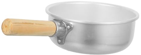 Ciieeo Mestolo Per Acqua Cucchiaio Da Cucina in Alluminio Con Manico in Legno Design Ergonomico Per Casa Mensa Giardino