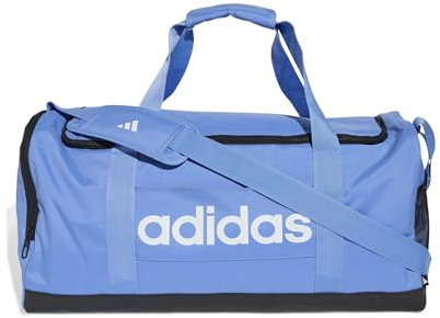adidas Unisex - Adulto Essentials Linear Duffel Bag, blue fusion/black/white, M