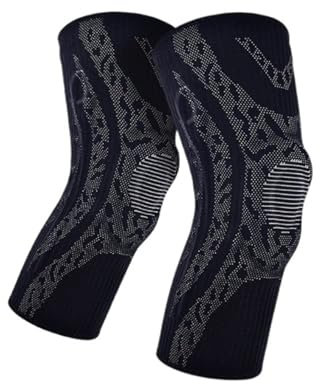 REIFOR Knieschützer Knieschoner Kniestütz-Kompressionsmanschette For Männer Und Frauen Mit Seitlichen Stabilisatoren Knieschützer Wandern(Black,XL)