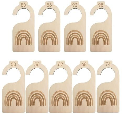 Größentrenner Baby,9 Stück Schrank Größe Teiler,50 bis 98 Kleidung Trenner,Kleiderbügel Größenreiter,für Sortieren von Kleidung,Kinderzimmerdekore