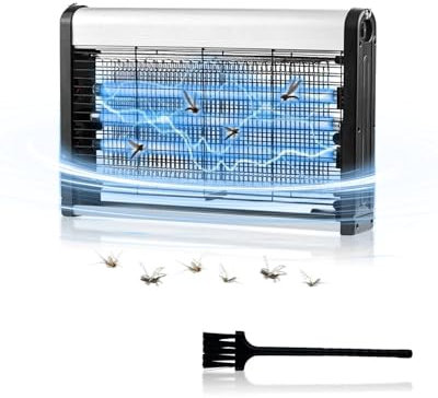 Lorrtta Lampe Anti-Moustiques LED 30W, Tueur d'Insectes Électrique UV avec Double Grille, 3 Lampes Durables à Faible Consommation, Efficace sur 20-120m², Tension de 3500V