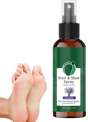 Foot D – Vaporisateur désodorisant lavande pour les pieds, formule non collante, élimination des odeurs, 150 ml, pour la maison, la gym, le sport, les voyages
