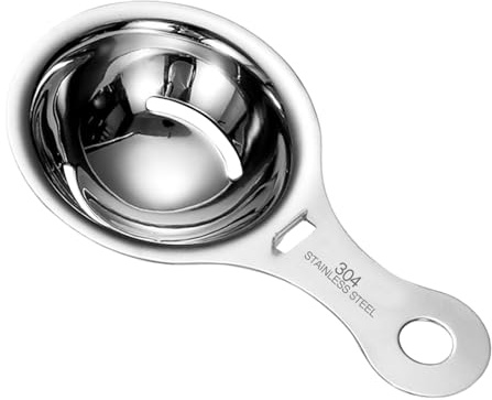 Separatore per uova, separatore per uova in acciaio inox, strumento di separazione per tuorlo d', filtro separatore unico per tuorlo d', strumento a per la cottura e la preparazione di