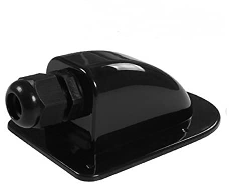 Scatola passacavi a doppio ingresso Pannello solare Tetto Passacavi Passacavi Cavo Camper Bianco Doppio foro RV Accessori for auto for yacht per roulotte, camper, barca, camper(Single Hole Black)