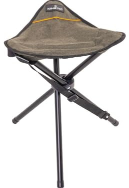 Kinetic Faltbarer Dreibeinstuhl, 63 cm Länge, Stahl-Konstruktion, Klappbar, für Angler und Jäger, Dreibein, Ansitz, Hocker, Angelhocker