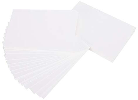 Respicefinem 100Pcs White Cardstock Paper Thick Chipboard Ideal for Book Cover Tagboard Photobook Envelope Comes in Round Angle Right Angle and Irregular Edge Sizes Approx 15 x (Straight Angle)
