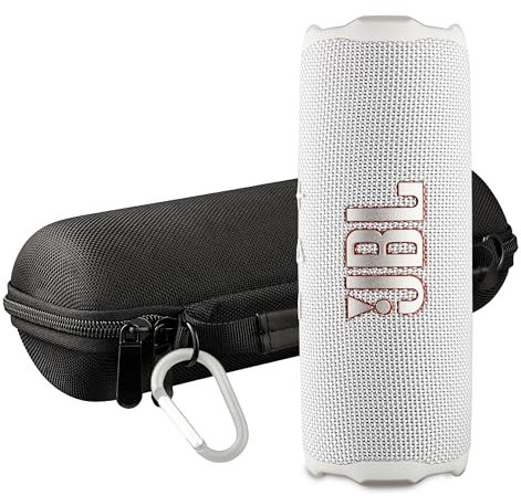 JBL Flip 7 Portable Bluetooth Speaker (White) | Bold Pro Sound with AI Sound Boost, 16-Hour Playtime, IP68 Waterproof & Dustproof, Auracast Multi-Speaker Pairing + Travel Case