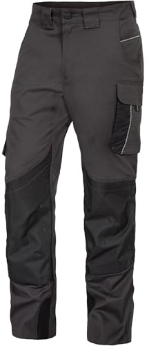 Leibwächter Dynamic Line Arbeitshose Herren Stretch, Bundhose mit Knieverstärkung, Atmungsaktive Arbeitskleidung mit Oxford-Knietaschen für Handwerk, Montage und BAU