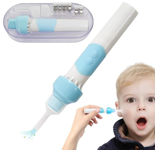 Geräuscharm Ohrenreiniger mit LED Lampe Schmerzloses-Wirksames Ohrenschmalz Entferner Sicheres Und Weiches Ear Cleaner Tragbares Ohrreinigungsset für Erwachsene, Kinder, Männer, Frauen und ältere Me