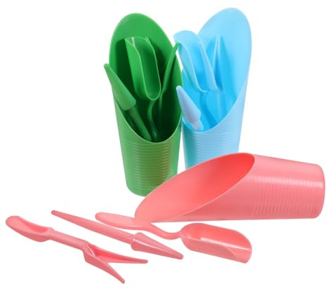 TOYANDONA Palas para Tierra y Herramientas para Plantar Flores para Jardinería Macetas 3 Piezas Compacto Ligero Plástico Resistente Colores Surtidos para Suculentas y Bonsáis