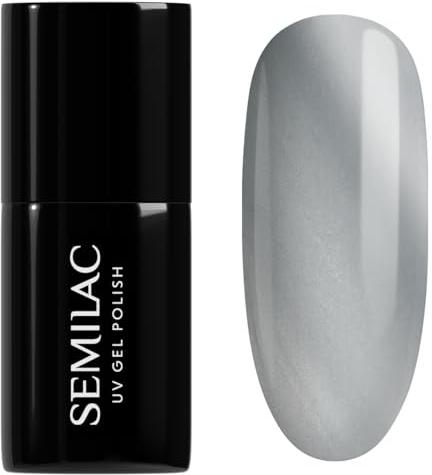 Semilac UV Nagellack 947 Basic Gloss 7ml Gel Nagellack für Nägel | Transparent - Cat Eye Effekt Glass Nails Look