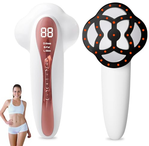 Masajeador de celulitis, edema de labios, dispositivo anticelulitis, masaje con pulso EMS, función de calor, 3 modos y 15 niveles de intensidad para abdomen, piernas, brazos y glúteos