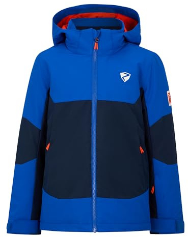 ZIENER Jungen AGIMO-Z Ski-Jacke/Winterjacke | warm, atmungsaktiv, wasserdicht, Cobalt Blue, 128 cm