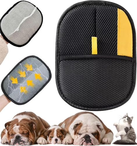 2026 Nuevo Guante para quitar el pelo de mascotas, Removedor de pelo electrostático reutilizable para gatos y perros, herramienta de guante de aseo (1 unidad)