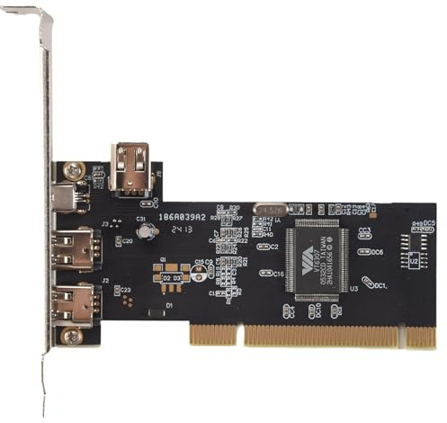 Ujjdwiurgh 3-port IEEE 1394 Firewire-kort PCI Firewire-adapter IEEE 1394 PCI-kontrollkort för stationär PC