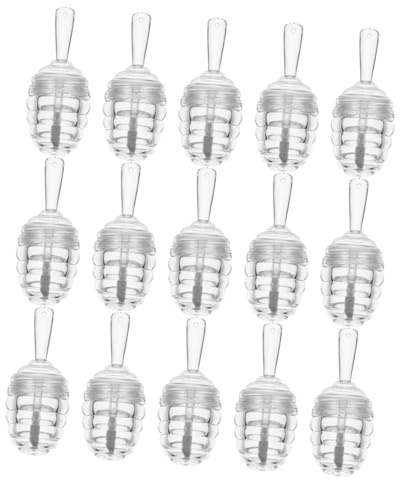 IWOWHERO Tubes à Lèvres Forme Pot à Miel Lot de 15 en Plastique Rechargeables Portables pour Usage Quotidien et Voyage D'affaires