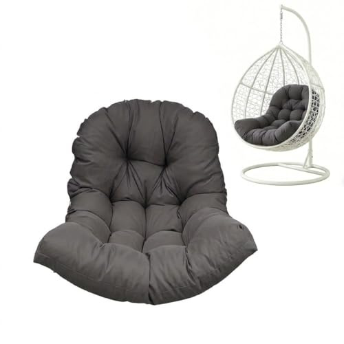 EXZFW Hängesessel Kissen, Polster Auflage für Polyrattan/Rattan Hängeschaukel, Hängekorb, Schaukelkorb und Papasansessel, Garten Sitzkissen aus Oxford-Gewebe,Dark Gray
