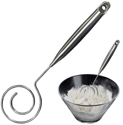 Frusta Impastatrice Per Pane,Sbattitore Manuale Da Pasticceria - Frusta Manuale Per Pane A Lievitazione Naturale - Per Cucinare Dolci Pasticceria Biscotti Torte Cottura Ristorante Panetteria Casa Cuci