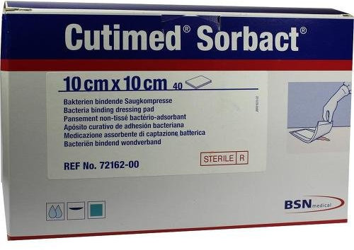 CUTIMED Sorbact Saugkompressen 10x10 cm 40 St Kompressen