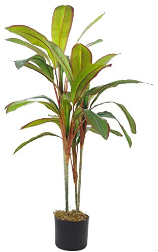 Leaf Tropical Artificial Palm Plant, Mixed Materials, Dracaena Large, 100cm