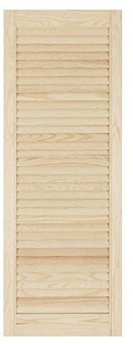 Louvre Door – Pine Wood – Vented Open – Ready to Paint Internal Louvre Cupboard Doors – Slatted Wardrobe Doors – Various Sizes (1100mm (43.4) Height, 394mm (15.5) Width)