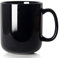 Smilatte 600ml groß Tasse, M016 einfache Keramik Porzellan Boss Kaffeetasse Becher mit Griff für Papa Männer, Schwarz