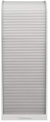 Mäusbacher Jalousieschrank RL-69-192: Minimalistisch, Schwarzstahl/Weiß, Wohnzimmer, Large (69cm x 192cm 44cm)