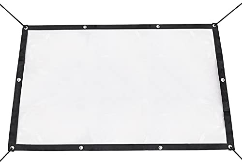 FakeFace Plane Transparent mit ösen Abdeckplane 2x3m Vordach Wasserdicht Windschutz Dachplane Vordächer, Faltbar Schutzplane mit Seil, Reißfest Gartenfolie, Bootsplane, für Gärten, Gewächshaus