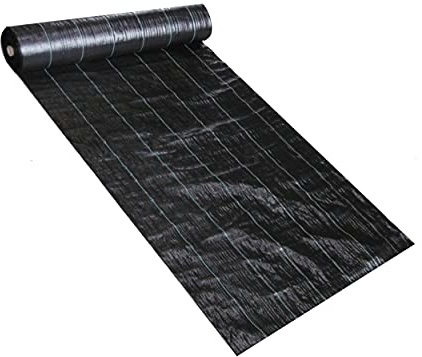 50m² Schweres EXCOLO Bändchengewebe 150g/m² Unterbodengewebe Unkrautplane wasserdurchlässig gegen Unkraut Unkrautvlies Gartenvlies mit UV-Schutz – Reißfeste Mulchfolie - Unkrautfolie (50m² (50m x 1m))