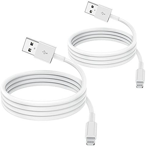 TUMABER 2 Pack Apple MFi Certified iPhone Charger Cable 0.3m, Lightning to USB Cord 0.3m Fast Charging Phone Short Chargers for iPhone13/12/12 mini/ 11/11Pro/Max/X/XS/XR/XS Max/8/7/6/iPad, White