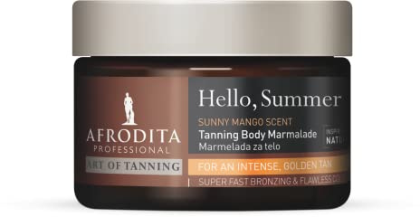 Afrodita Professional ART of TANNING Bräunungsbeschleuniger Körpermarmelade | 200ml |Für einen strahlenden, makellos gebräunten Teint ganz ohne UV-Strahlung | Frei von Paraffin und Silikonen | Vegan