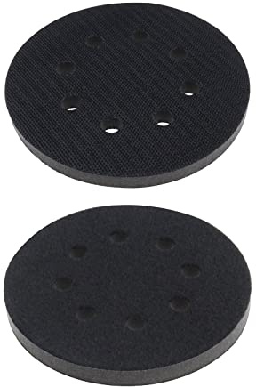 OTOTEC 2PCS 125mm Soft Sponge Interface Pad Sanding Pad 8 Holes for Random Sander Dedicated Replacement Cushion Pad Impact-Resistant Noise Reduction Protection Polisher