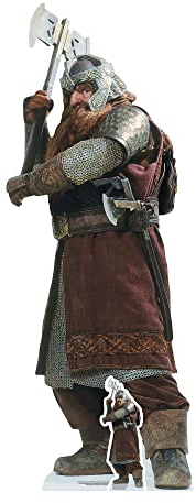 Star Cutouts SC4134 Herr der Ringe Gimli Pappaufsteller mit Mini - Lebensgroßes Zwergkriegerdisplay für Mittelerde Fans