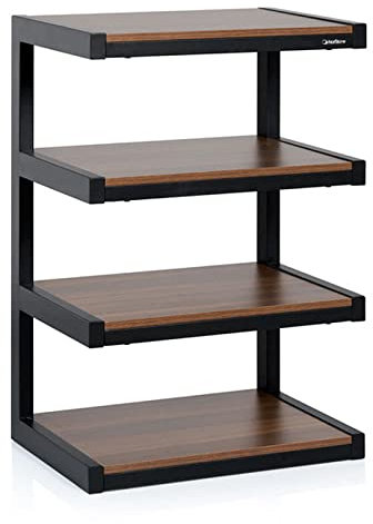 Norstone Esse Hi-Fi Noir et Noyer - Meuble Hifi