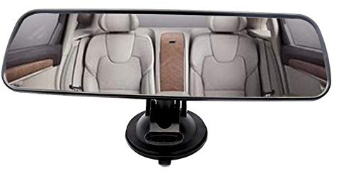 Auto-Innenspiegel, Universal-Schwarzer Auto-LKW-Spiegel-Innenrückspiegel mit Saugnapf-Rückspiegel (1 Stk.) Änderungen/Zusätze/Leistung am Auto