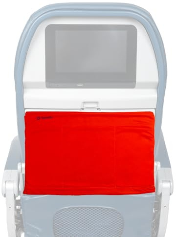 Airplane Tray Organizer/Tote with 4 Storage Pockets, Back Seat Airplane Tray Cover, Converts into a Drawstring Tote, Washable, Durable & Lightweight (2.8 oz) Airplane Travel Essentials