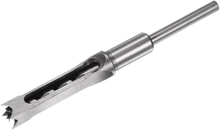 uxcell Square Hole Drill Bit, 5/8 High-Carbon Steel Hollow Chisel Mortise Power Tool for Woodworking