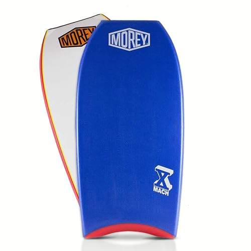 MOREY® Mach 10. Pro Series Bodyboard Built with Strong Core & Mesh, Slick Bottom for Speed & Crescent Tail. Ideal Body Boards for Beach (2026 Model)