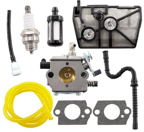 MCHNIC Vergaser mit Luftfilter Benzinschlauch Benzinfilter für Stihl 028 028AV 028 AV Super Kettensäge ersetzt 1118 120 0600, 1118 120 0601, Walbro WT-16B, Tillotson HU-40D